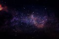 Galaxy and nebula . Starry outer space background texture.