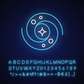 Galaxy neon light icon