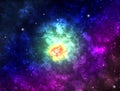 Galaxy outer space nebula gas cloud colorful