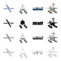 Galaxy, satellite, radar, and other web icon in cartoon style. Inovation, technology, sputnik, icons in set collection.