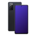 Galaxy Smartphone Mockup with Three Cameras. Purple Isolated Model