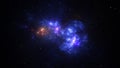 Galaxy Space background universe magic sky nebula night purple cosmos. Cosmic galaxy wallpaper blue starry color star dust. Blue