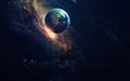 Galaxy in space, beauty of universe, black hole. Elements furnished by NASA Royalty Free Stock Photo