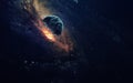 Galaxy in space, beauty of universe, black hole. Elements furnished by NASA Royalty Free Stock Photo