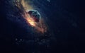 Galaxy in space, beauty of universe, black hole. Elements furnished by NASA Royalty Free Stock Photo