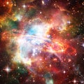 Galaxy and stars. The elements of this image furnished by NASA