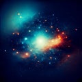 Galaxy with stars and nebula. Abstract space background. Vector illustration. AI generated Royalty Free Stock Photo