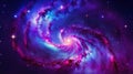 Galaxy with stars and nebula in deep space. Generative ai Royalty Free Stock Photo