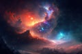 Galaxy, supernova, universe wallpaper. Beautiful colorful cosmic background