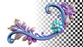 Galaxy swirl icon, cosmic element for space and universe themes png transparent image Generative AI