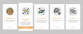 Galaxy System Space Onboarding Icons Set Vector