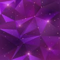 Galaxy triangle purple background - vector illustration. EPS 10