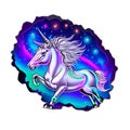 Galaxy unicorn sticker