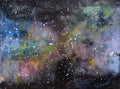 Galaxy Universe Cosmos Watercolor Illustration