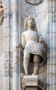 Galeazzo Maria Sforza, statue on the Milan Cathedral Royalty Free Stock Photo