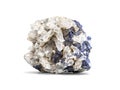 Galena metallic ore mineral sample a rare earth mineral of zinc and lead isolated on white with clipping path