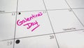 Galentine`s Day Marked on Calendar Royalty Free Stock Photo