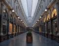 Galeries Royales Saint Hubert. Ornate nineteenth century shopping arcades in the centre of Brussels, Belgium