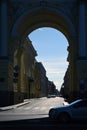 Galernaya street seen through the arch.