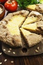 Galetta with oat flakes and cheese