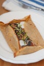 Galette de sarasin with mushrooms Royalty Free Stock Photo