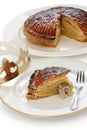 Galette des rois , king cake Royalty Free Stock Photo