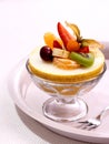 Galia melon filled with summer fruits