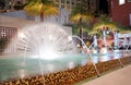 Galiano-Alhambra gazebo fountain in downtown Coral Gables, decorated for Christmas Royalty Free Stock Photo