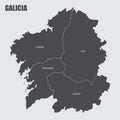 Galicia region map