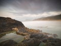 Galician beach in the north of Spain. Royalty Free Stock Photo