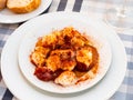 Galician boiled octopus with smoked paprika and potato slices