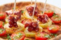 Galician Octopus a la Gallega tapas pinchos Royalty Free Stock Photo