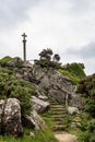 Galician panorama along the road to San Andres de Teixido, A Coruna Province, Galicia, Spain