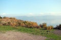 Galilee Sea Lake Kineret. Israel. Natural landscapes and panorama of places where Jesus taught people at one time