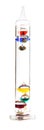 Galileo thermometer on the white Royalty Free Stock Photo