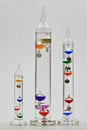 Galileo thermometers, temperature measurement Royalty Free Stock Photo