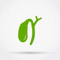 Gall bladder vector icon.