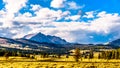 The Gallatin Mountain Range with Electric Peak under later afternoon sun. Viewed from the Grand Loop Road near Mammoth Hot Springs