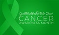 Gallbladder Bile Duct Cancer Awareness Month Background Illustration