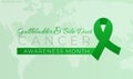 Gallbladder Bile Duct Cancer Awareness Month Background Illustration