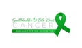 Gallbladder Bile Duct Cancer Awareness Month Isolated Logo Icon Sign