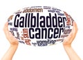 Gallbladder cancer word hand sphere cloud concept Royalty Free Stock Photo