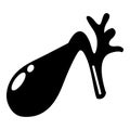 Gallbladder icon , simple style