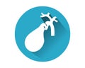 Gallbladder icon vector.Human internal organ