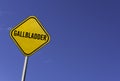 Gallbladder - yellow sign with blue sky background