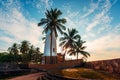 Galle Dutch Fort lighthouse in Sri Lanka Royalty Free Stock Photo