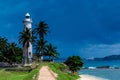 Galle dutch fort Lighthouse on coast of Sri Lanka Royalty Free Stock Photo