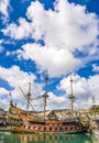 Galleon moored at port Royalty Free Stock Photo