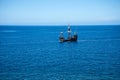 Galleon off Camara de Lobos is a fishing village near the city of Funchal and has some of the highest cliffs in the world