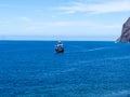 Galleon off Camara de Lobos a fishing village near the city of Funchal and has some of the highest cliffs in the world